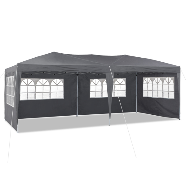 10×20 Party Tent Wedding Patio Gazebo,with 6 Removable Sidewalls & Carry Bag The Pop Up Canopy Tent, Anti-UV All Season Wind Waterproof Commercial Outdoor Wedding BBQ Events Party Tent