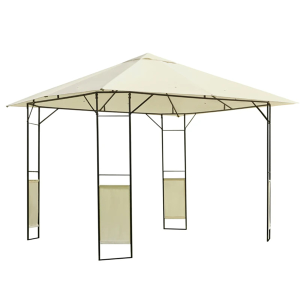 10' x 10' Outdoor Gazebo,Cream White Canopy Shelter