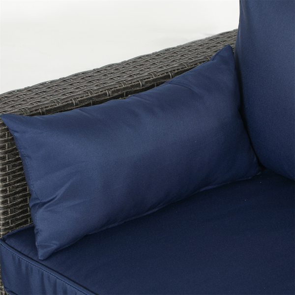 Rattan Three-Seat Sofa