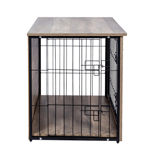 Dog Crate Furniture , Medium Wooden Dog Crate with Double Doors, Dog Furniture, Indoor Dog Kennel,  Medium