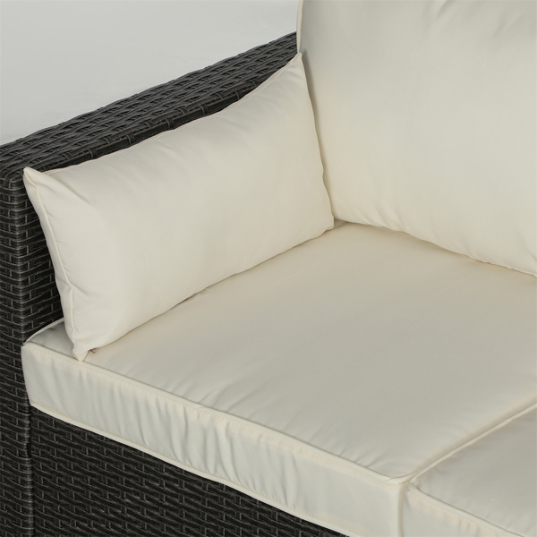 Rattan Three-Seat Sofa