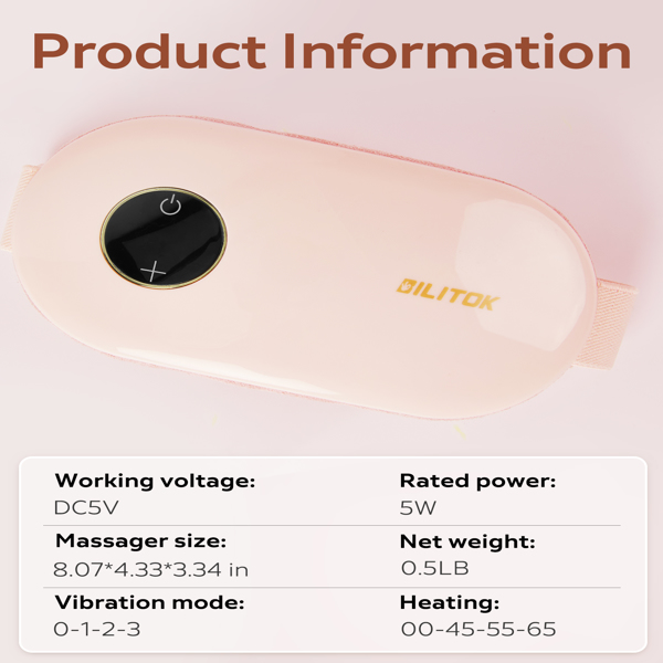 Portable heating pad, heating pad for period cramps, Fast Heating Pad，Wearable Heating Pads for Cramps with 3 Heat，back or tummy heating pad for women and girls (No shipments on weekends)