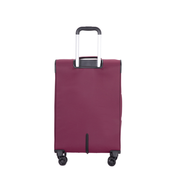 3-Piece Set (18/Travelbag /toiletry bag) ,Softshell Suitcase Spinner Wheels Terylene Polyester Luggage Sets Carry On Suitcase Luggage Lightweight Durable Suitcase WINE RED