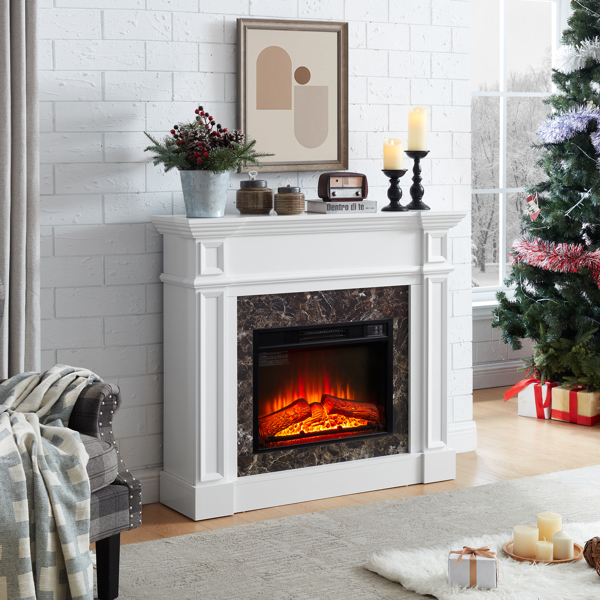 Only Mantel (NOT INCLUDED 23" FIREPLACE)--White, 45.6"W*11.8"D*40"H