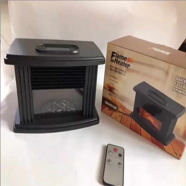 Portable Electric Fireplace Space Heater Heating Box 3D Flame Stove Log Burner