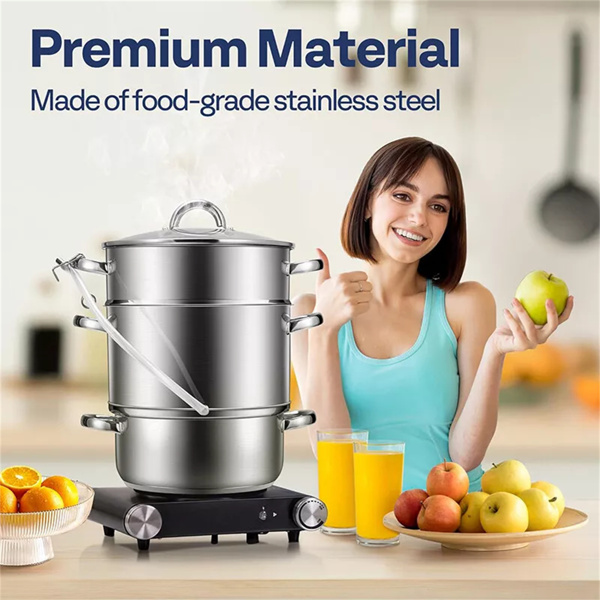  11-Quart Stainless Steel Fruit Juicer Steamer