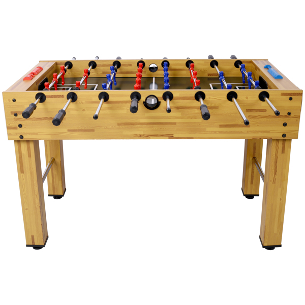 54-Inch Hurricane Foosball Table for Family Game Rooms with Light Cherry Finish, Analog Scoring and Free Accessories