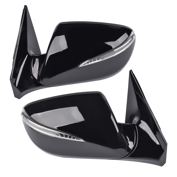 Pair Power Heated Signal Mirrors Left + Right for Hyundai Santa Fe Sport 2013-2018 2.0 2.4L 876104Z005, 876204Z005