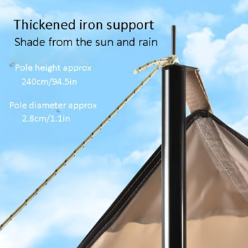 Ordinary 3*4m RV Outdoor Tent Shade Portable Camping Sunscreen Rainproof Vinyl Canopy