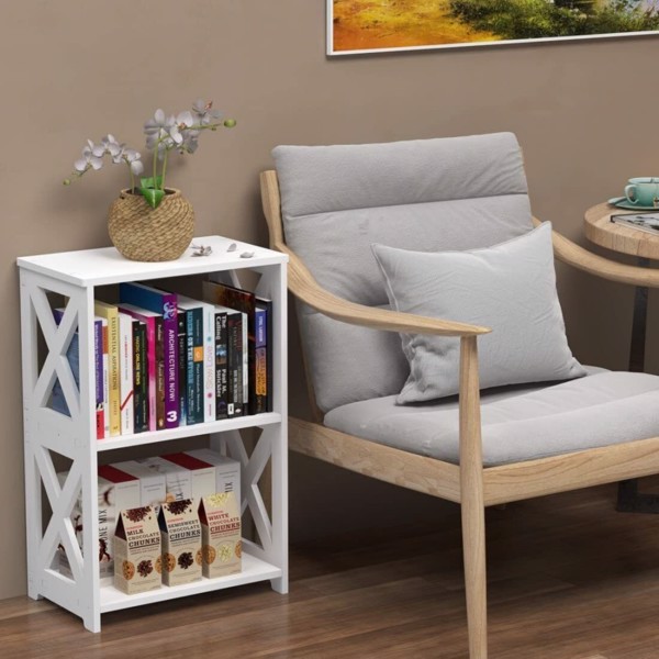 Bedside Table White Drawer Cabinet Small Side End Table Nightstand Storage Shelf