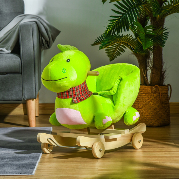  2-IN-1 Baby rocking horse toy with music playback Dinosaur shaped