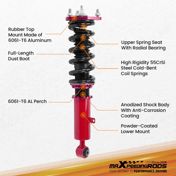 MaXpeedingrods Coilovers Shocks For Lexus GS300 98-05 GS400 98-00 GS430 01-05