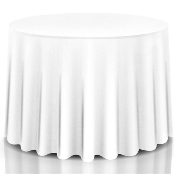 10 PCS White Restaurant Tablecloth ,90"