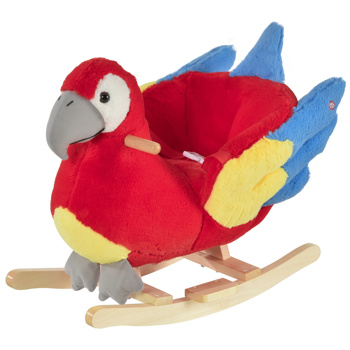 Baby rocking horse toy with music playback Parrot shaped