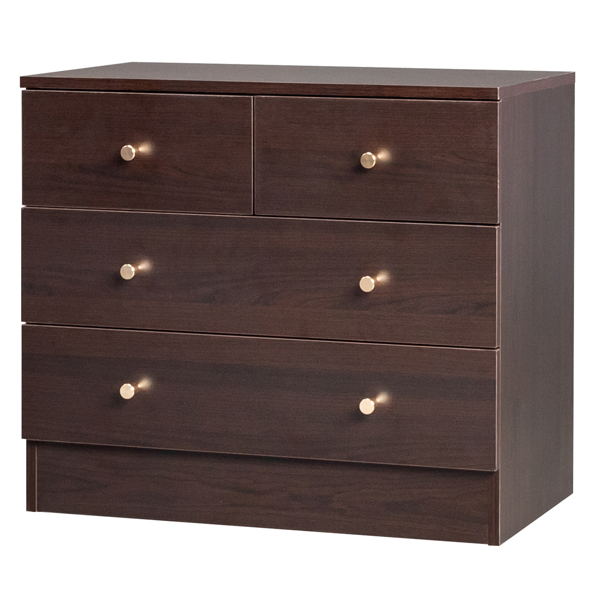 Modern Simple 4-Drawer Dresser Nightstand Brown