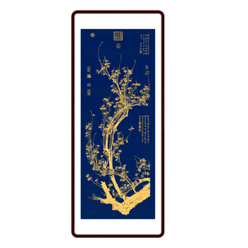 Plum Blossom Painting Handmade Tayin Energy Painting Size 45.2X17.7 inch (115X45cm)