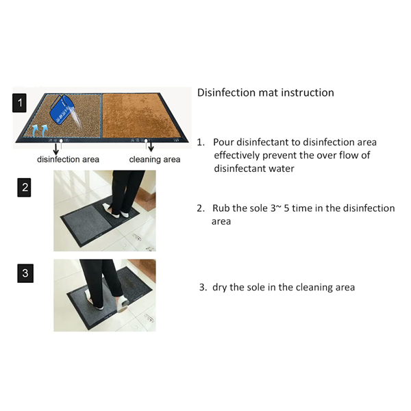 23 x 35 inch 2 in 1 Disinfecting Sanitizing Floor Entrance Mat， Disinfection Doormat Entry Rug Shoe sanitizer, Shoe Tray for entryway Indoor，Welcome Mat （FBA warehouse delivery） 60x90cm 