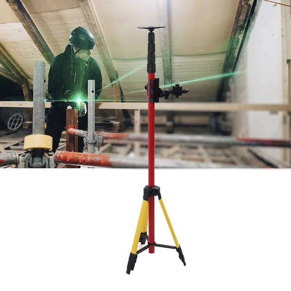 114 to 388mm Level Support Pole Stainless Steel Multifunctional Telescoping Level Support Rod with Adjustable Base 5/8in 1/4in