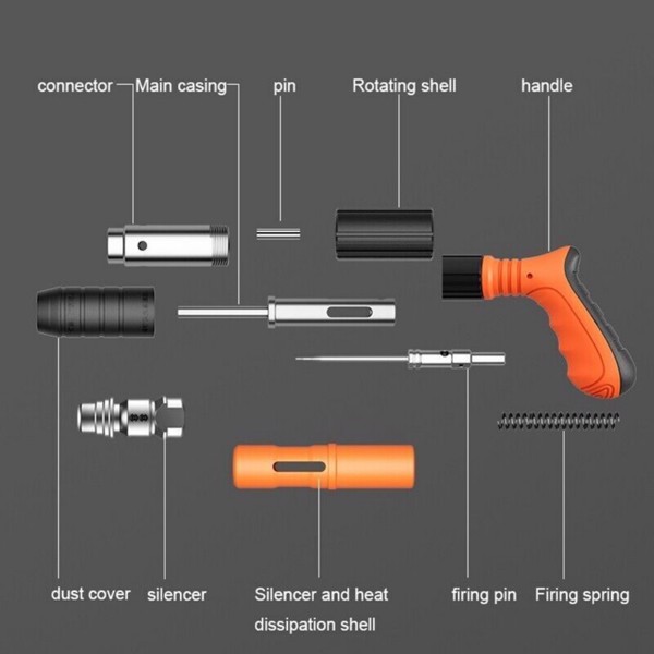 Woodworking Integrated Air Nailer Manual Steel Nail Nailer 4 Gears Power Gun NEW