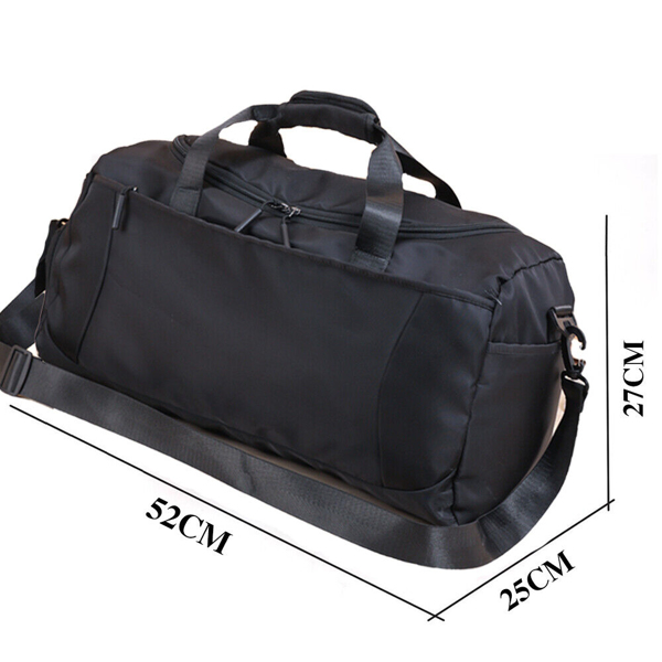 52x27x25cm Large black sport gym tote new duffle bag travel work gear bag