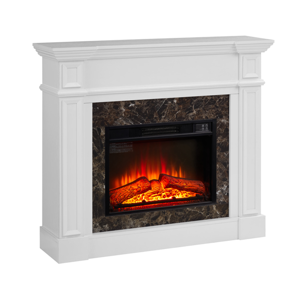 Only Mantel (NOT INCLUDED 23" FIREPLACE)--White, 45.6"W*11.8"D*40"H