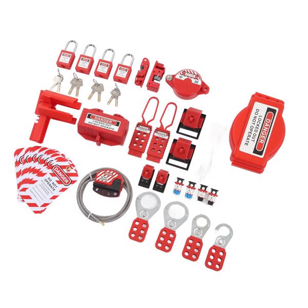 47 Pieces Lockout Tagout Kit Industrial Equipment Safe Locks Electrical Security Padlocks Combination Set