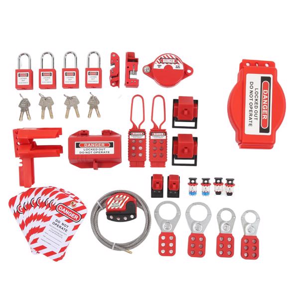 47 Pieces Lockout Tagout Kit Industrial Equipment Safe Locks Electrical Security Padlocks Combination Set