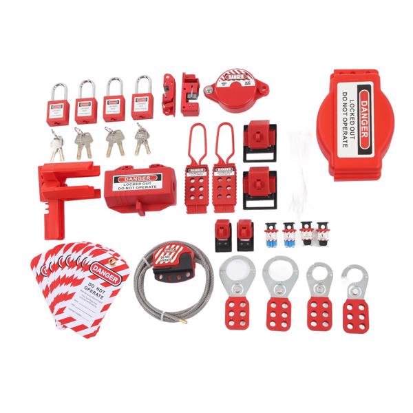 47 Pieces Lockout Tagout Kit Industrial Equipment Safe Locks Electrical Security Padlocks Combination Set