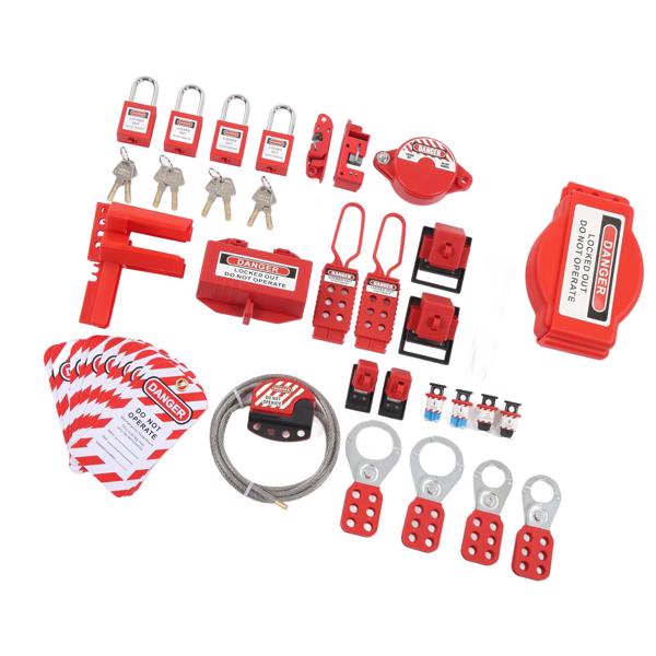 47 Pieces Lockout Tagout Kit Industrial Equipment Safe Locks Electrical Security Padlocks Combination Set