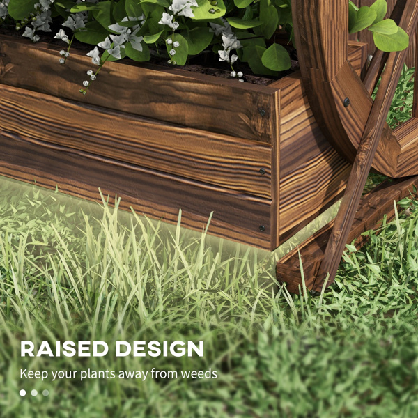  Wooden Planter Box, 2-Tier Raised Garden Bed, 22" x 13" x 22" 