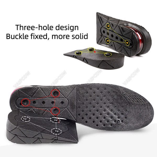 9cm Unisex Shoe Insert Taller Lift Height Up Increase Heel Height Insoles 4layer