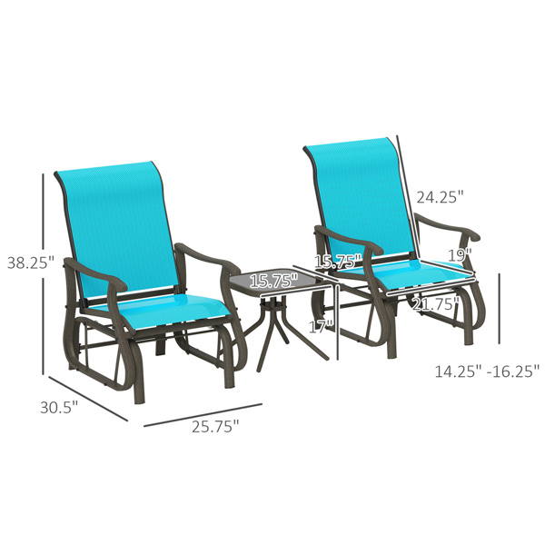 Outdoor dining table and chair