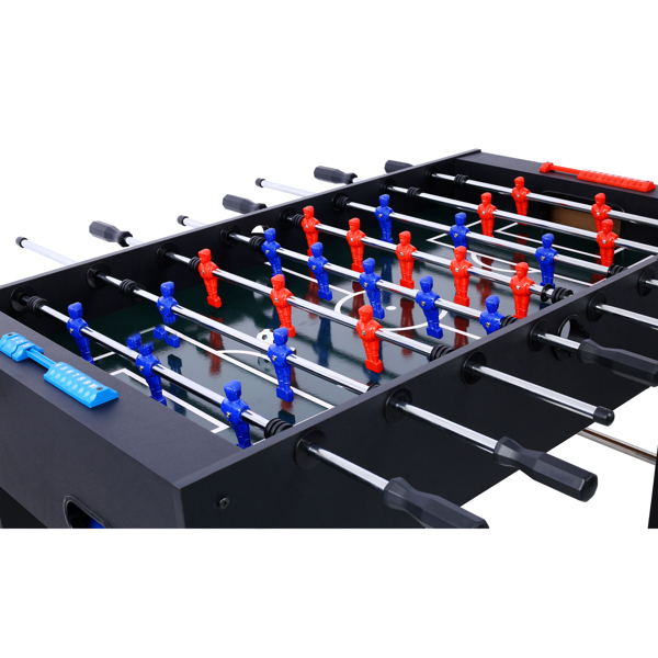 54-Inch Hurricane Foosball Table for Family Game Rooms with Light Cherry Finish, Analog Scoring and Free Accessories black