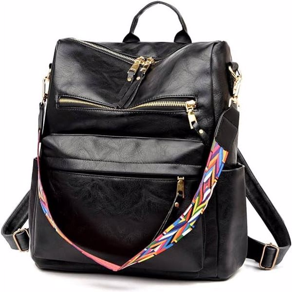 Women's Fashion Backpack Wallet Multi purpose Design Handbag and Shoulder Bag Leather Women's Backpack Backpack Bag Four colors