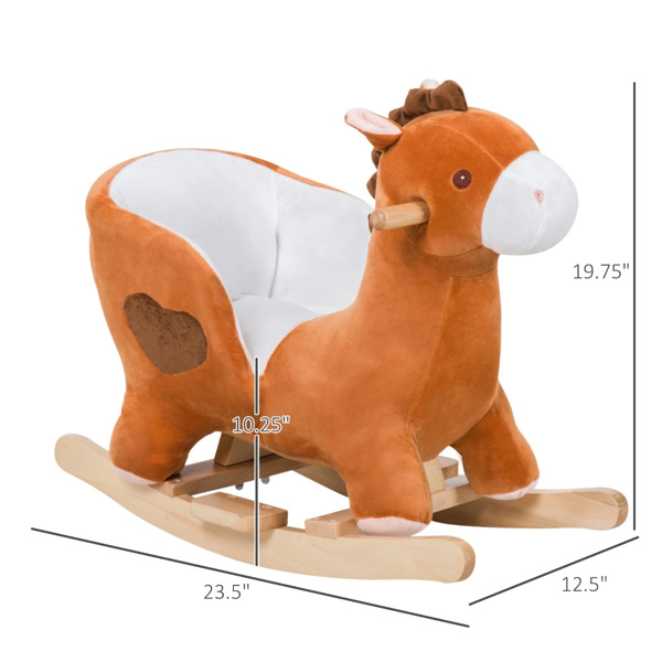  Baby rocking horse toy with music playback Pony style