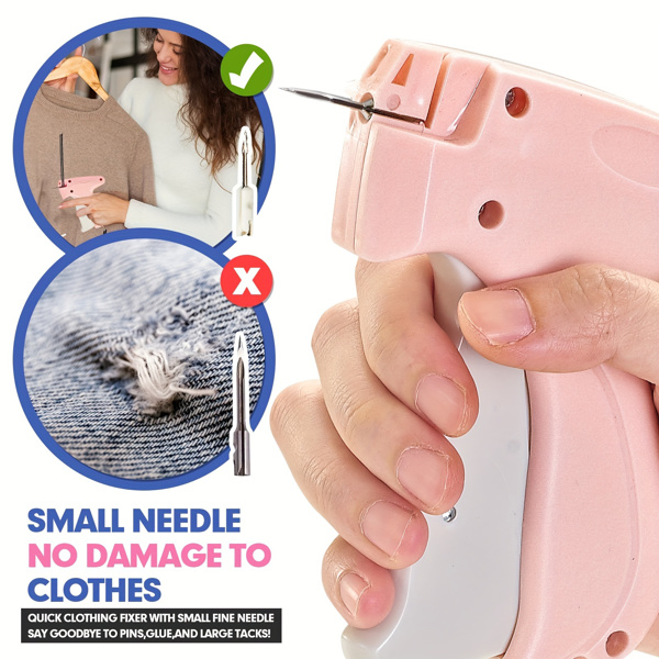 Quick Clothing Fixer Consulbefor Sewing Machine Quilt Tacking Gun Micro Stitch Gun Mini Stitch Hemming Gun for Clothes Micro Tagging Stitch Tool for Clothing