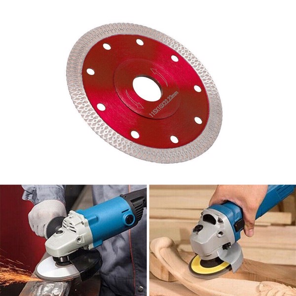 2x 115mm Diamond Cutting Discs 4.5" Angle Grinder Blade Tile Stone Concrete Tool