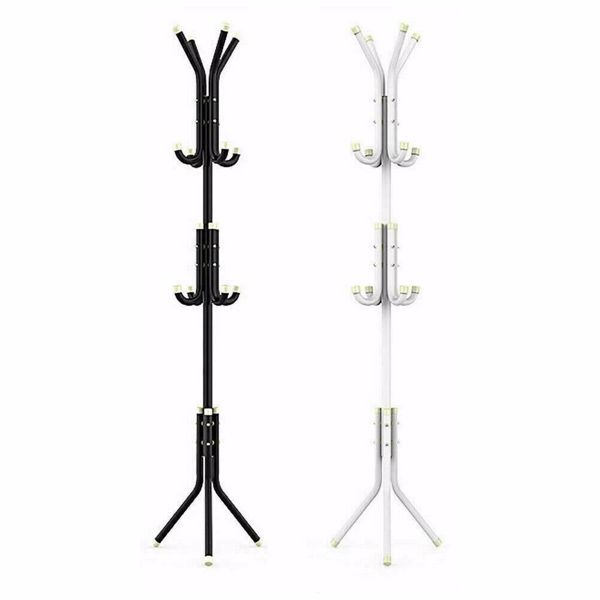 Coat Stand Coat/Hat/Jacket/Umbrella Floor Standing Rack Clothes Hanger Hooks UK