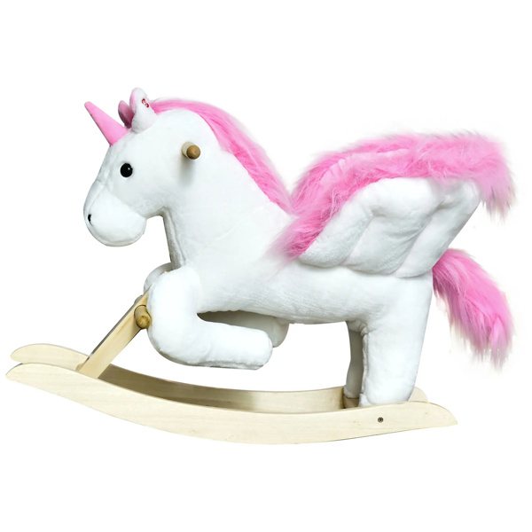 Baby rocking horse toy with music playback，Unicorn design