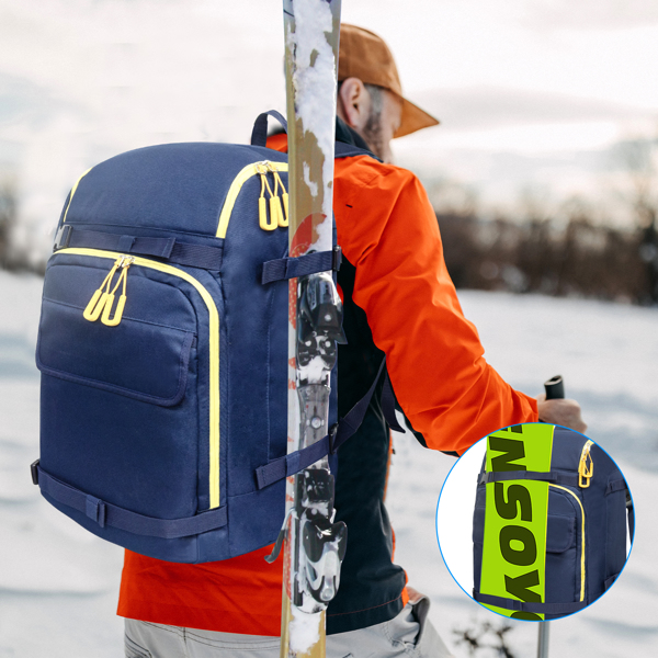 50L Blue Travel Ski Backpack  for ski helmets, goggles, gloves, skis & other accessories（Amazon Shipping）（Prohibited by WalMart）（No shipment on weekends）