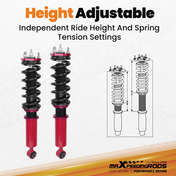 MaXpeedingrods Coilovers Shocks For Lexus GS300 98-05 GS400 98-00 GS430 01-05