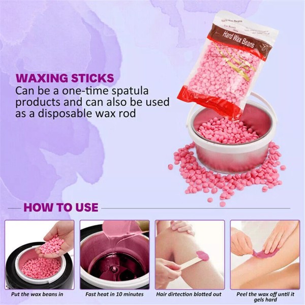 Professional Wax Warmer Heater Hair Removal Depilatory Home Waxing Kit Beans 