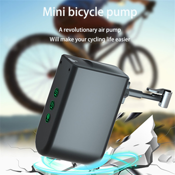 Portable Bike Electric Bicycle Pump, 120 PSI Mini Tire Pump With Digital PSI Pressure Gauge, Tire Inflator Bike Air Pump Auto Shut-Off With Presta, Schrader Valve, 500mAh