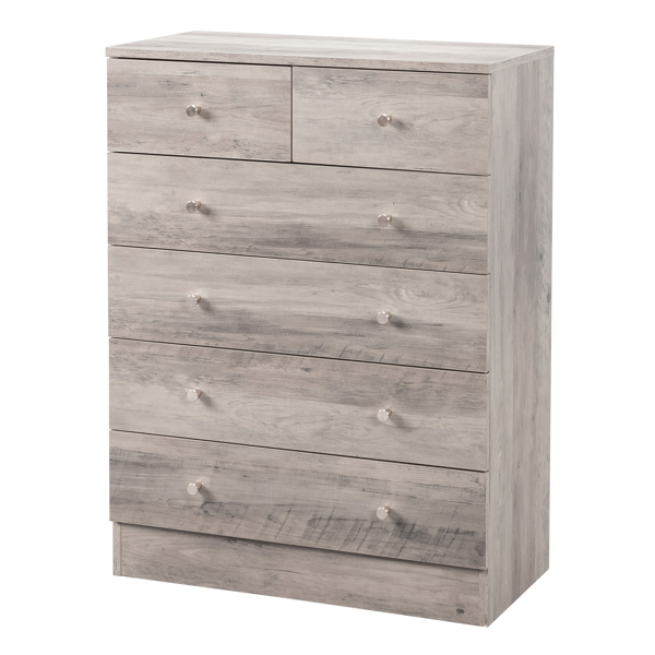 Modern Simple 6-Drawer Dresser Gray