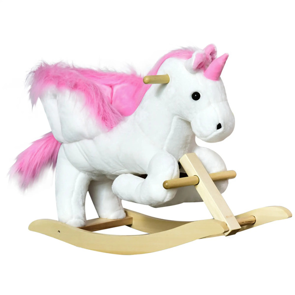 Baby rocking horse toy with music playback，Unicorn design