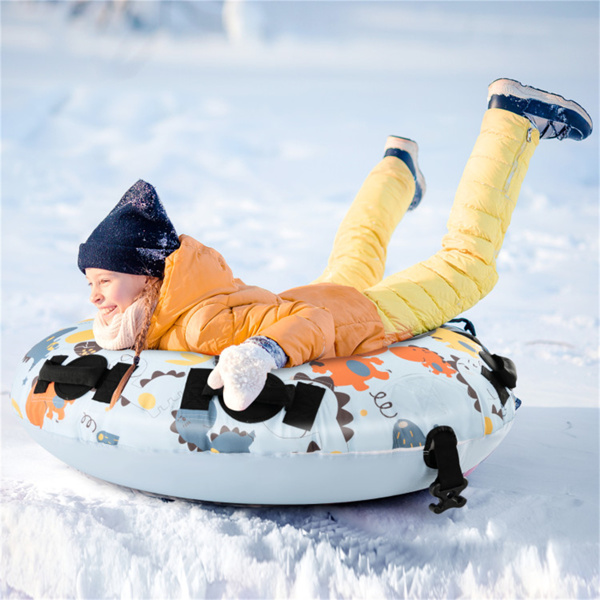 Blue 2-Person Inflatable Snow Sled 