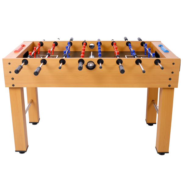 54-Inch Hurricane Foosball Table for Family Game Rooms with Light Cherry Finish, Analog Scoring and Free Accessories brown