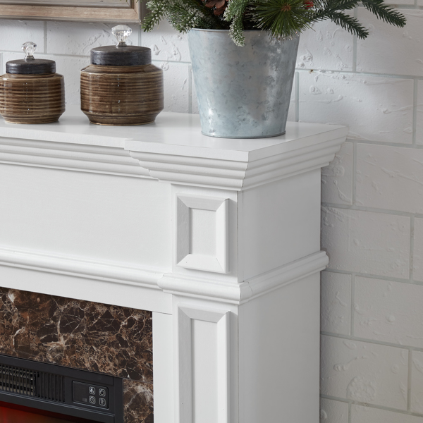 Only Mantel (NOT INCLUDED 23" FIREPLACE)--White, 45.6"W*11.8"D*40"H