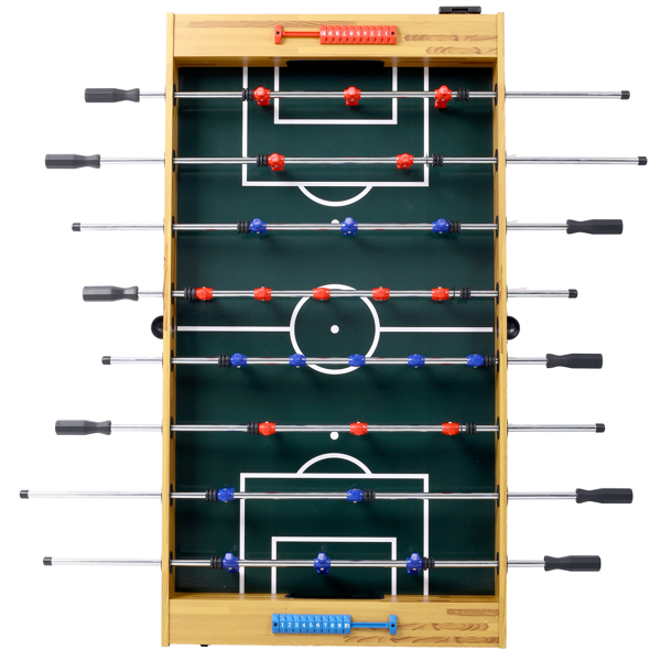 54-Inch Hurricane Foosball Table for Family Game Rooms with Light Cherry Finish, Analog Scoring and Free Accessories