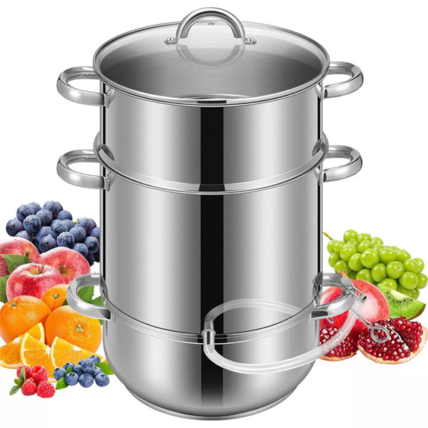  11-Quart Stainless Steel Fruit Juicer Steamer